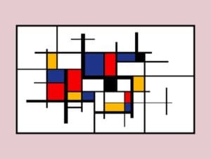 Abstract geometric grid art representing the structure and rules governing extension and renewal in commercial leases